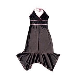 Y2K Asymmetrical Halter Dress